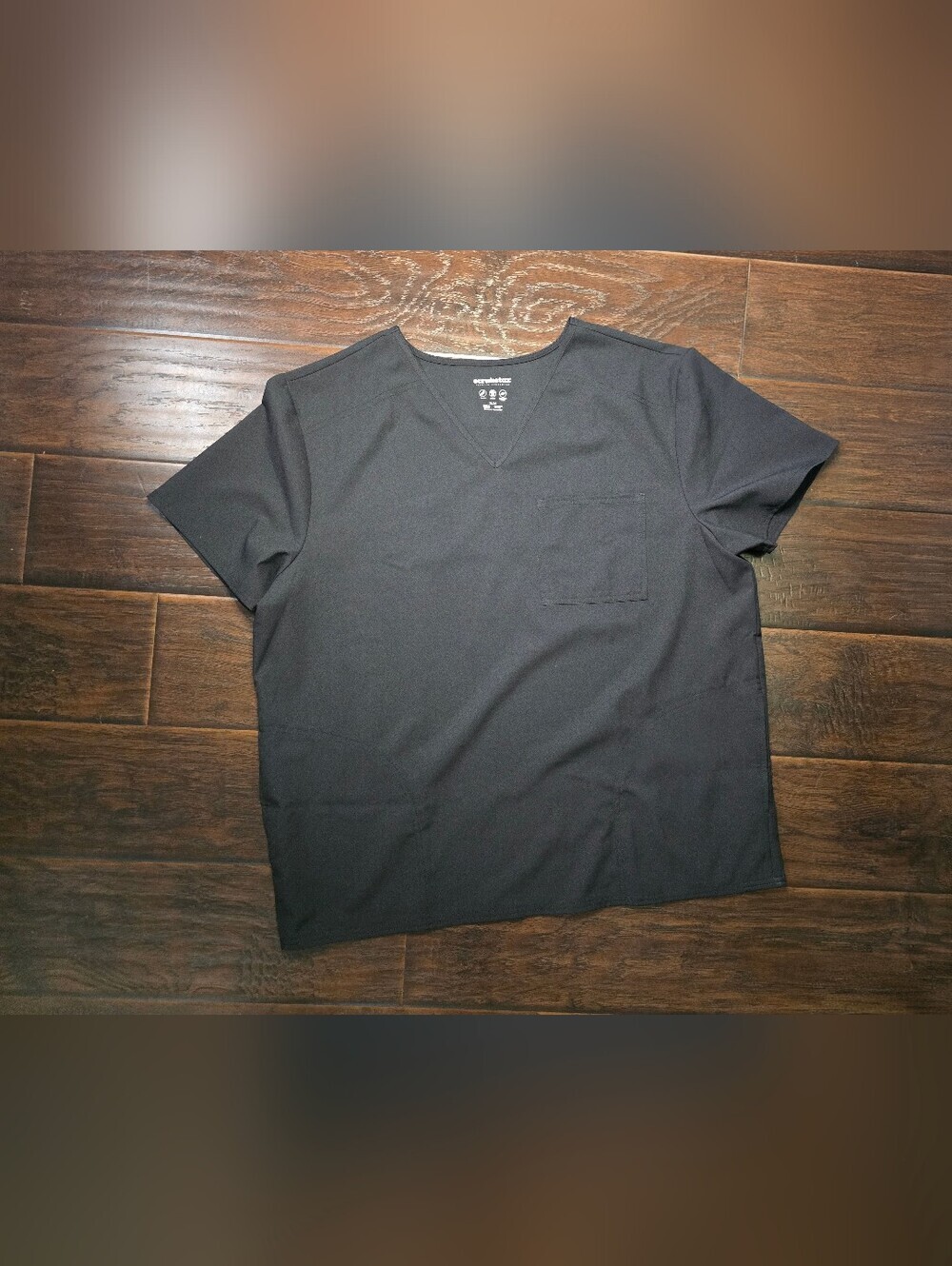 Scrubstar Premium Black Healthcare Short Sleeve Scrub Top XL